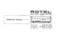 Rotel-RA-610 - Owners manual 